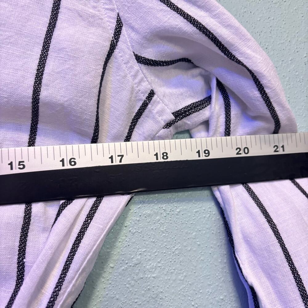 Banana Republic Black and White Striped Long Sleeve Tie Shirt Dress Size S - Picture 4 of 5